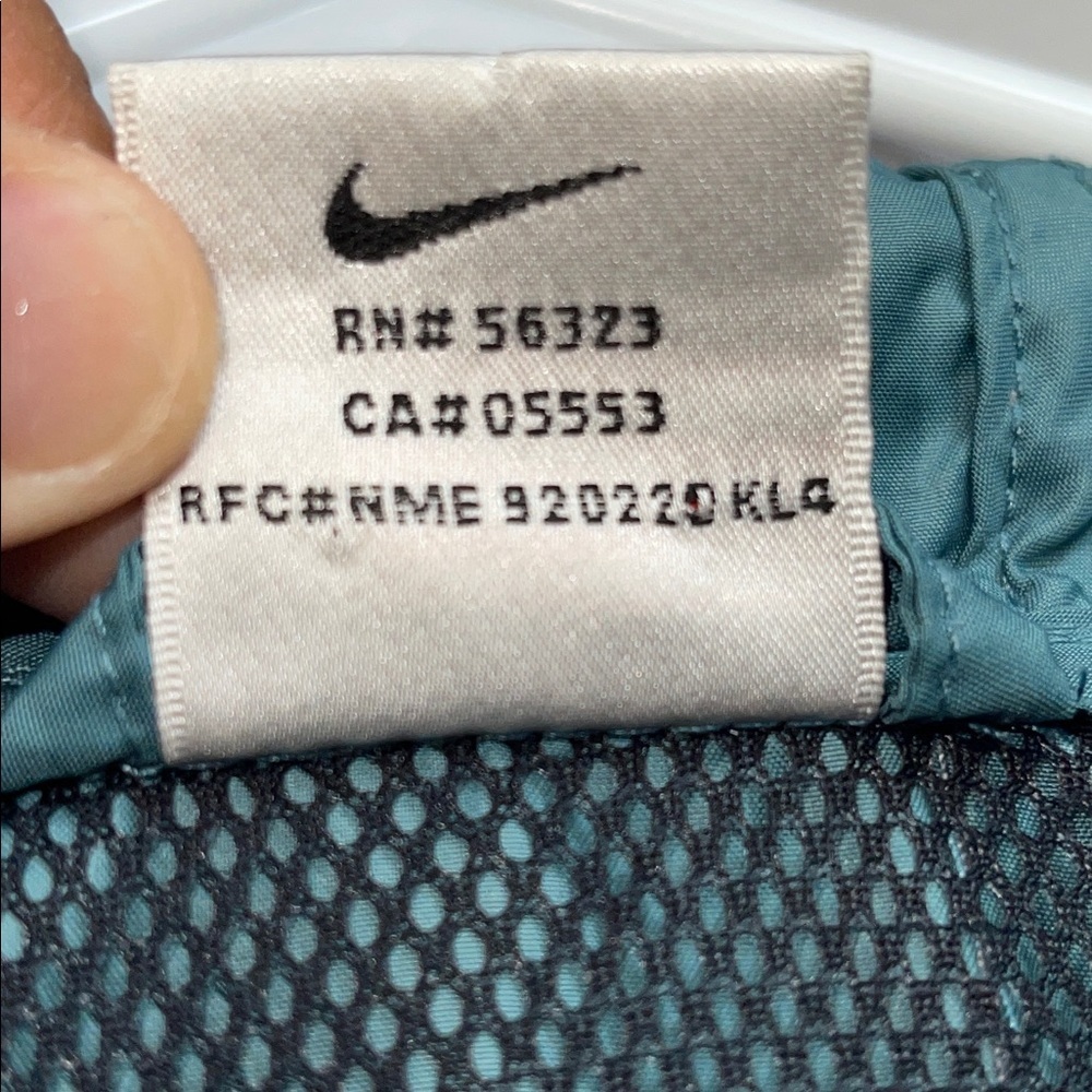 Vintage 1990s Nike aqua teal anorak windbreaker jacket - Picture 4 of 9